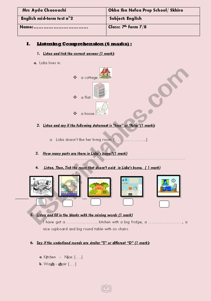  test f worksheet