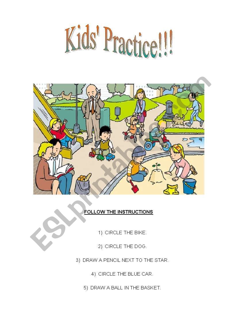 KIDS PRACTICE worksheet