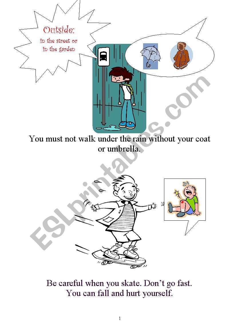 Safety Rules - leaflet 3/3 worksheet