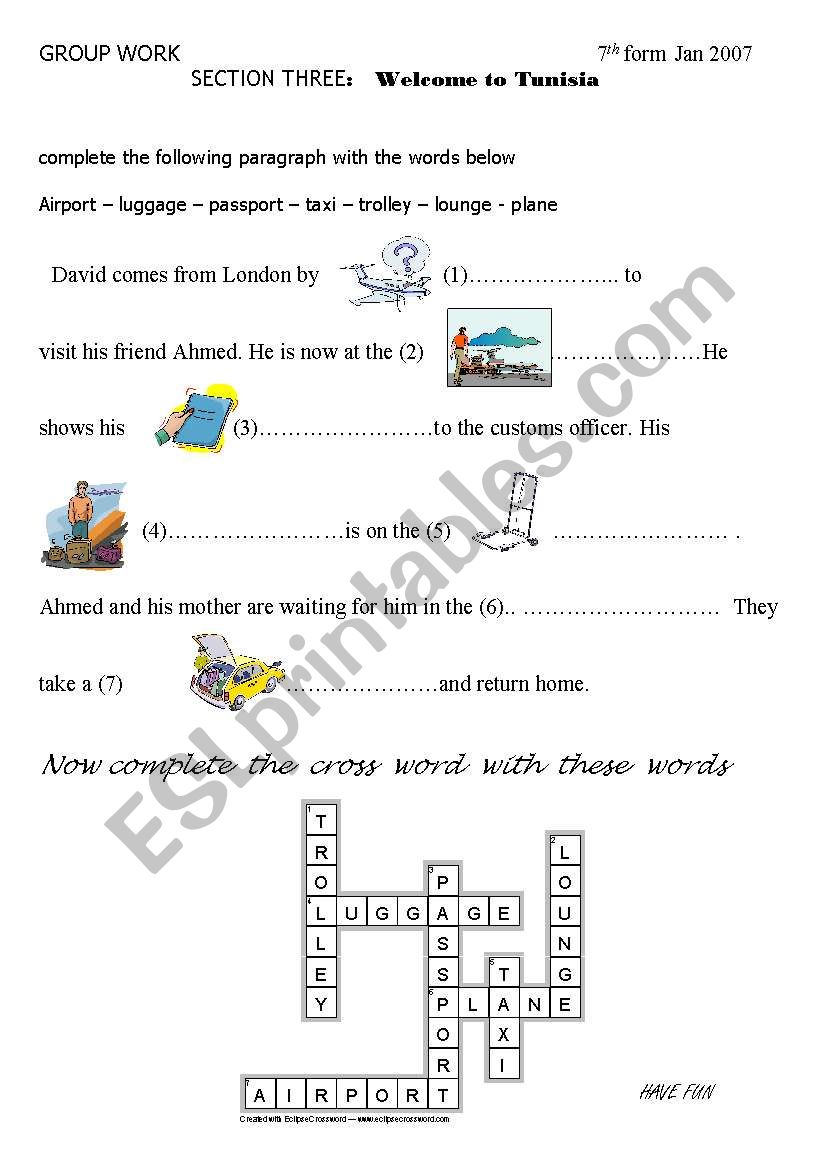 7th form section three worksheet