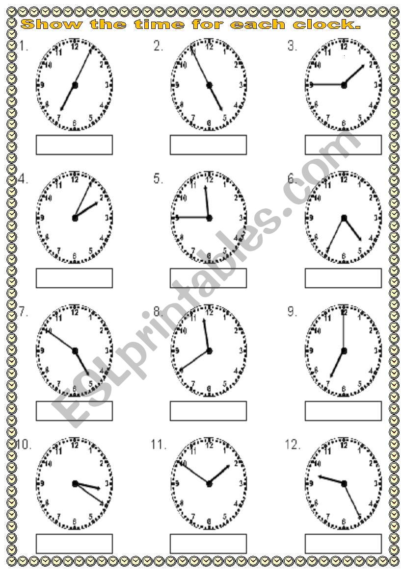 time worksheet