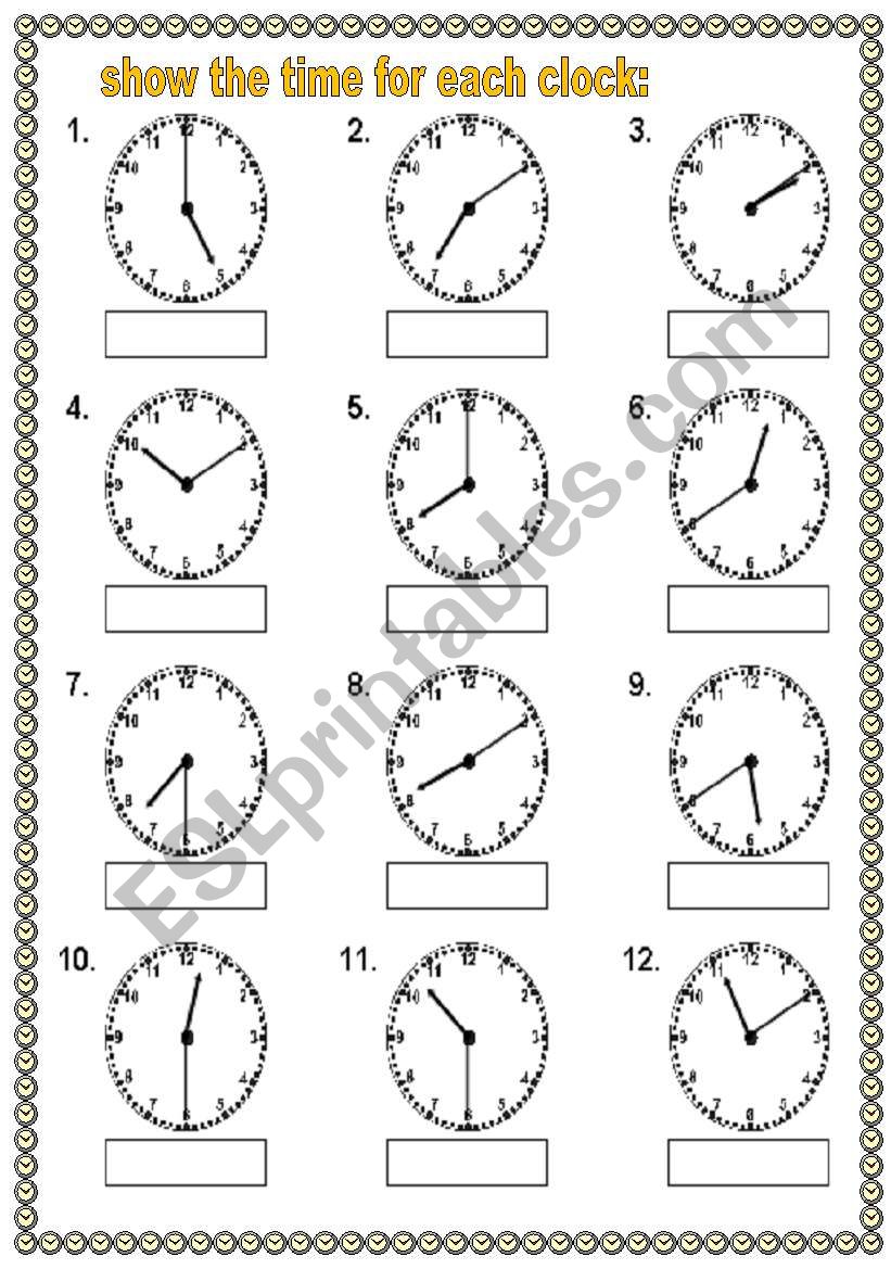 time worksheet