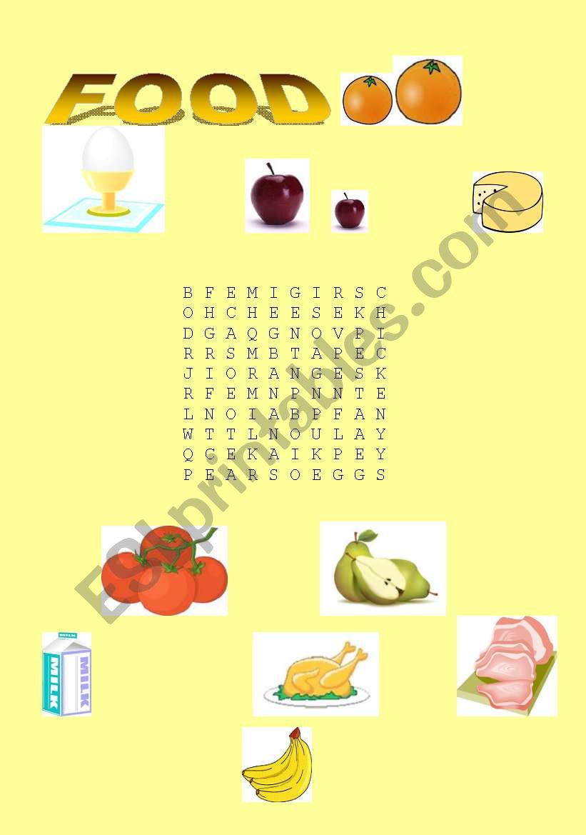 food worksheet