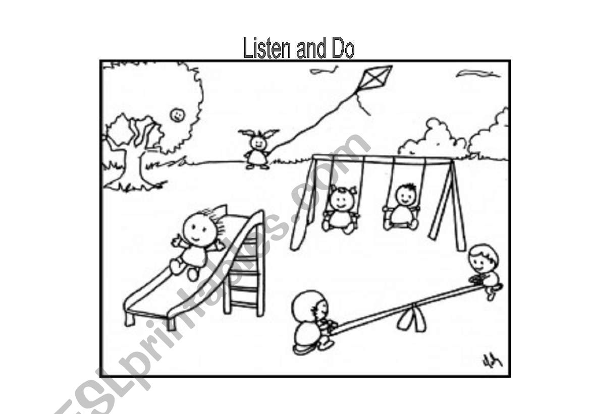 Listen and Do worksheet