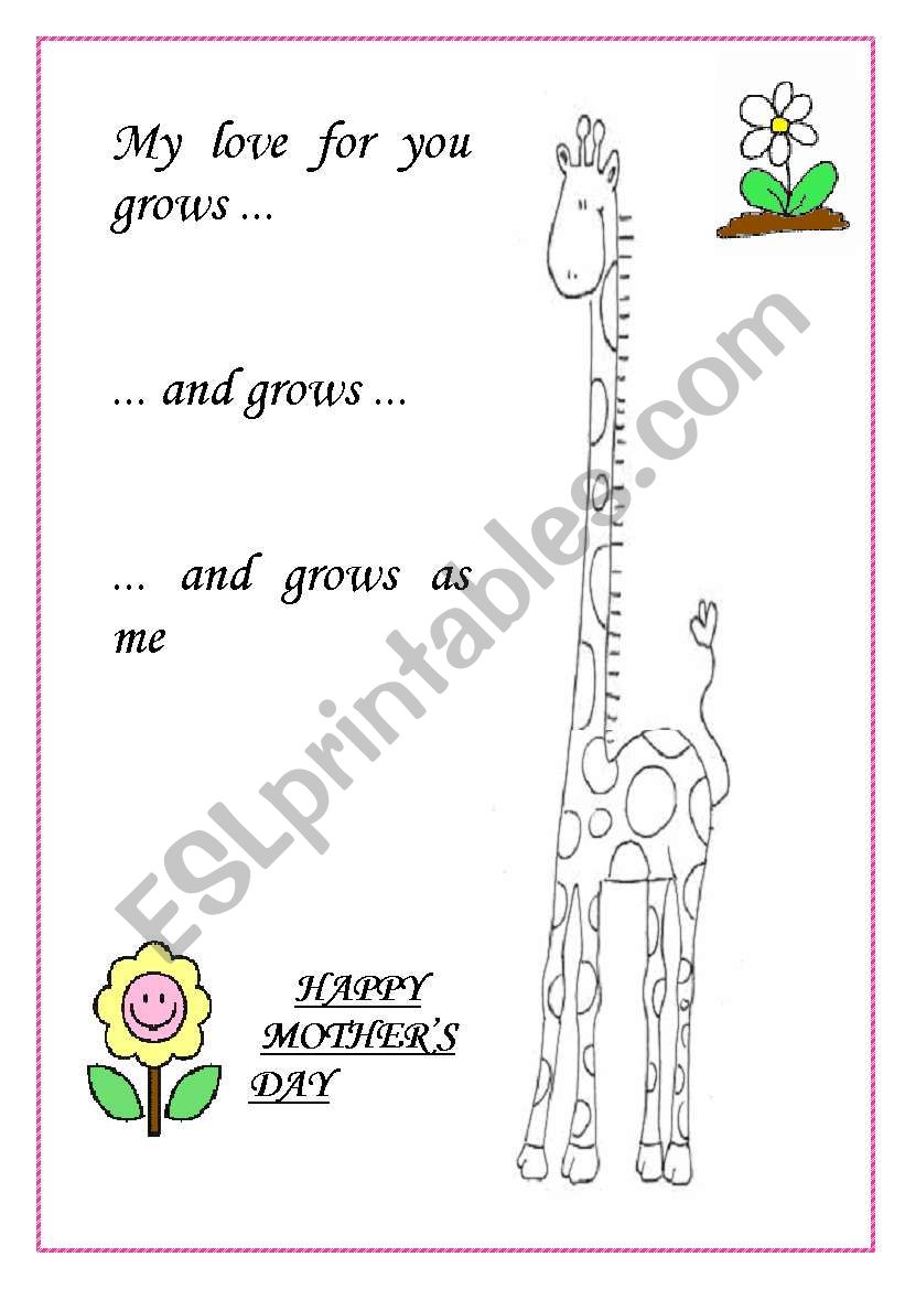 MOTHERS DAY worksheet