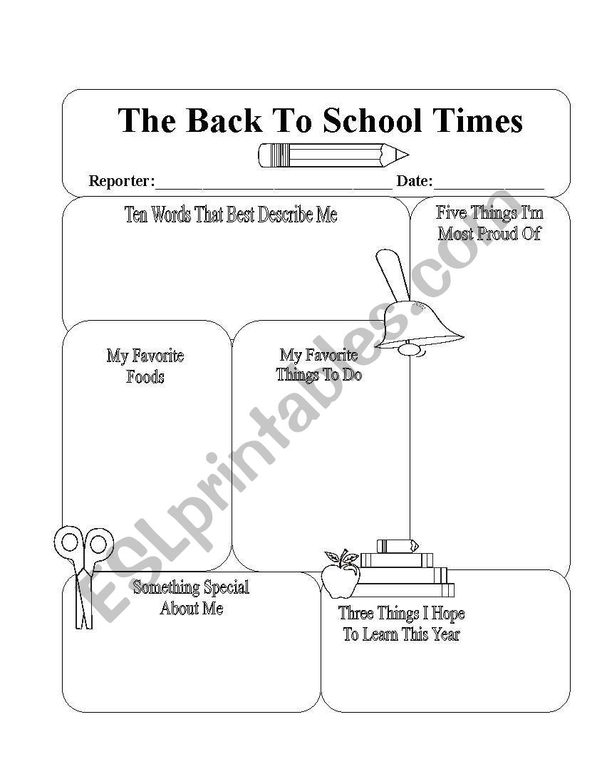 Classroom new year worksheet