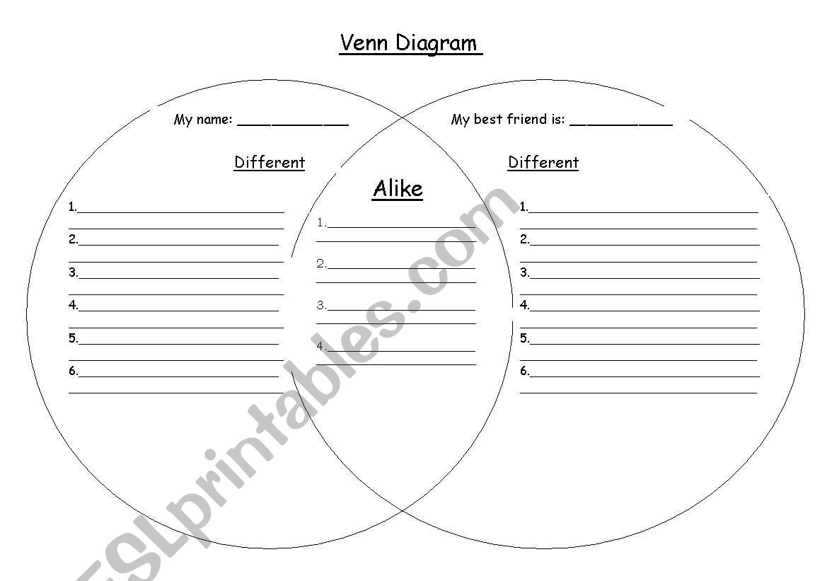 my best friend and I worksheet