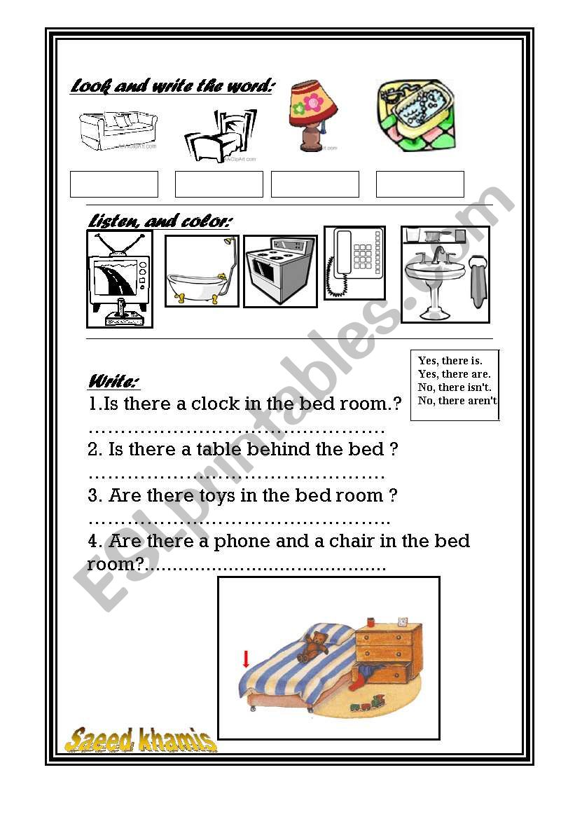 huose worksheet