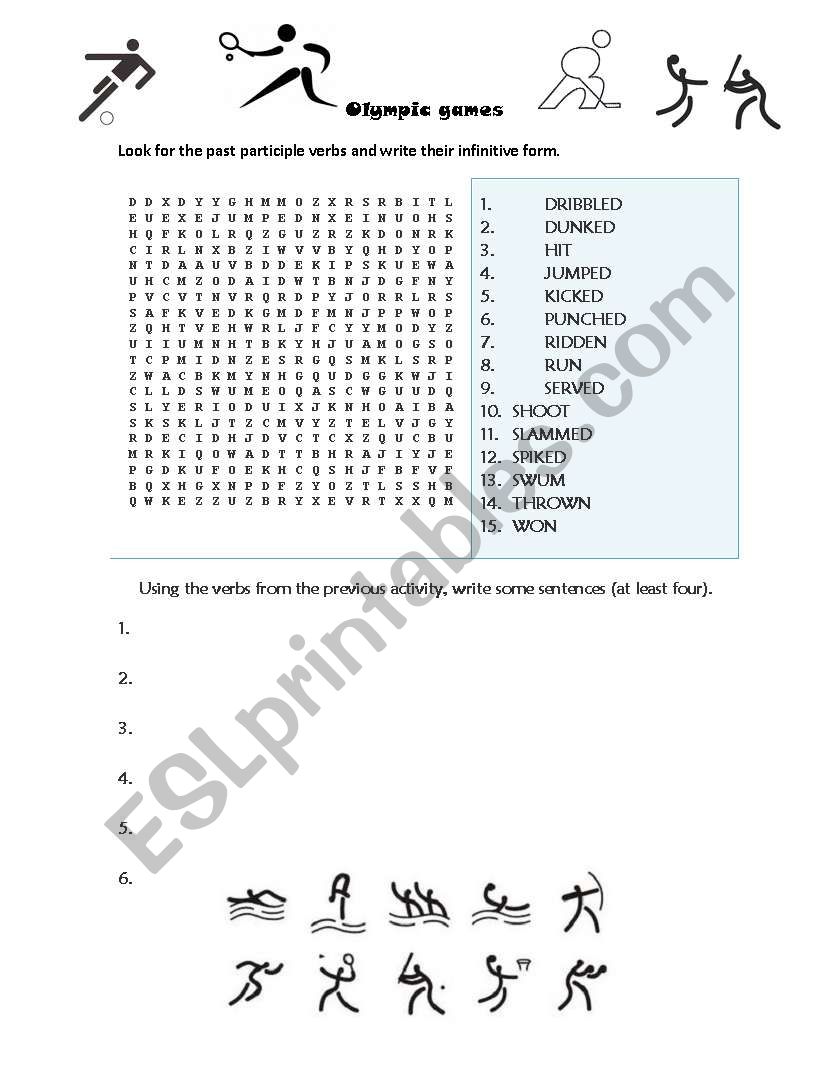 Olympic games puzzle worksheet