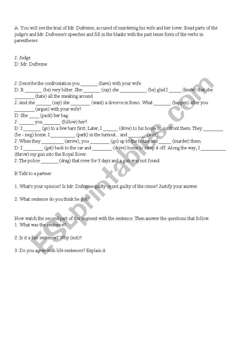 Simple past worksheet