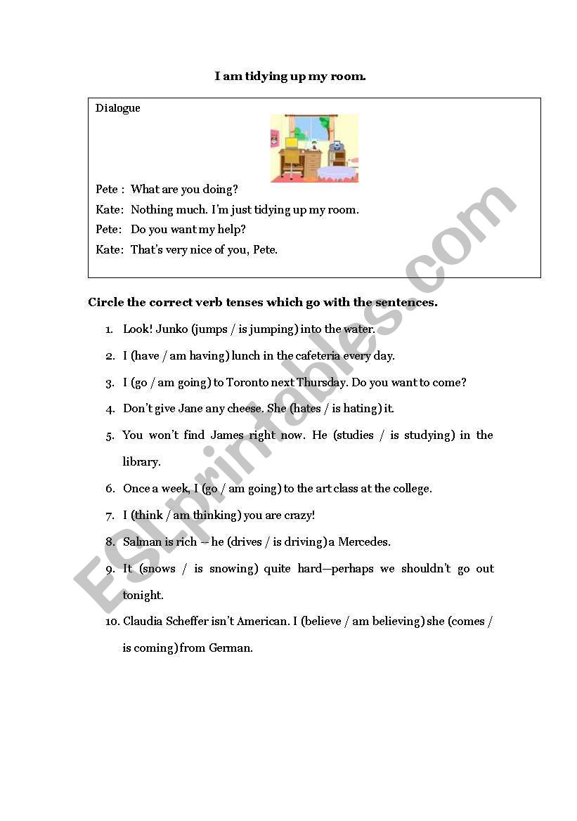 present simple or present continuous tense