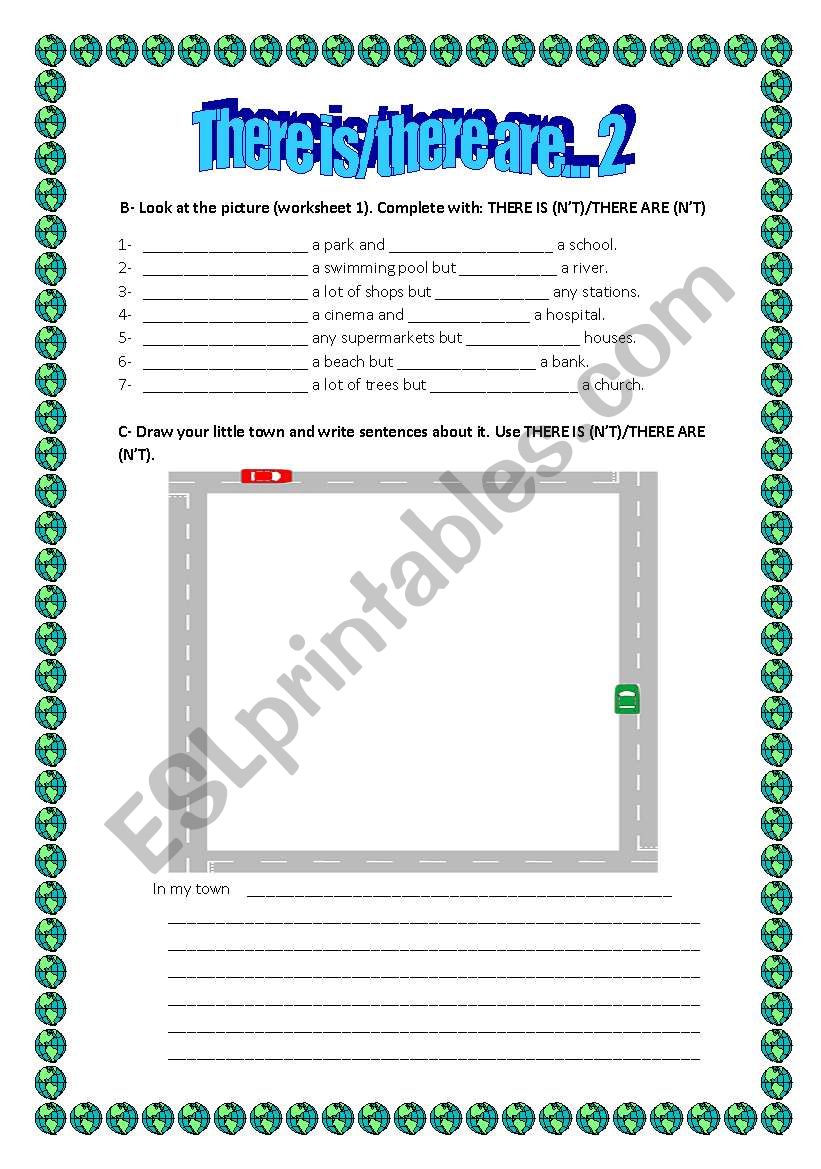 There is/There are- 2 worksheet