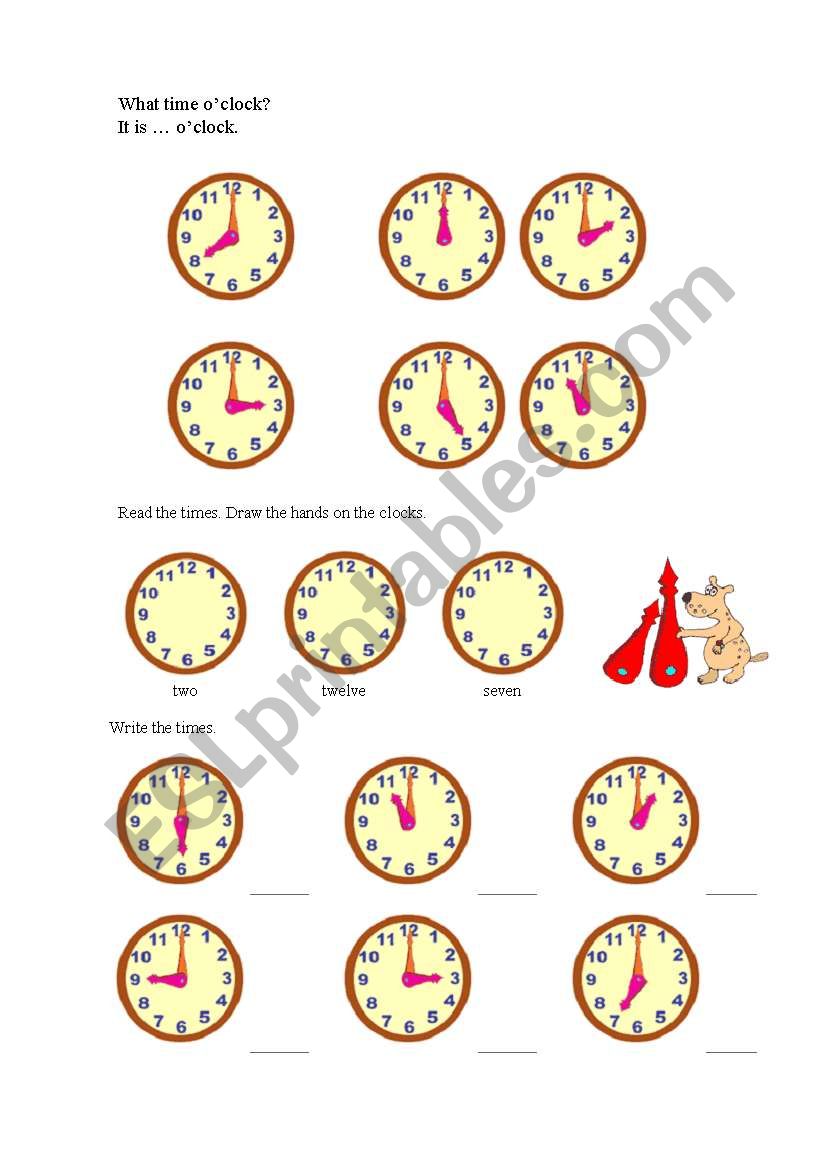 Time ESL worksheet by lenusick