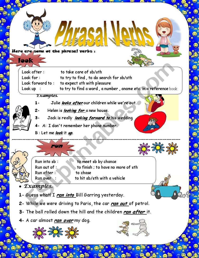 PHRASAL VERBS worksheet