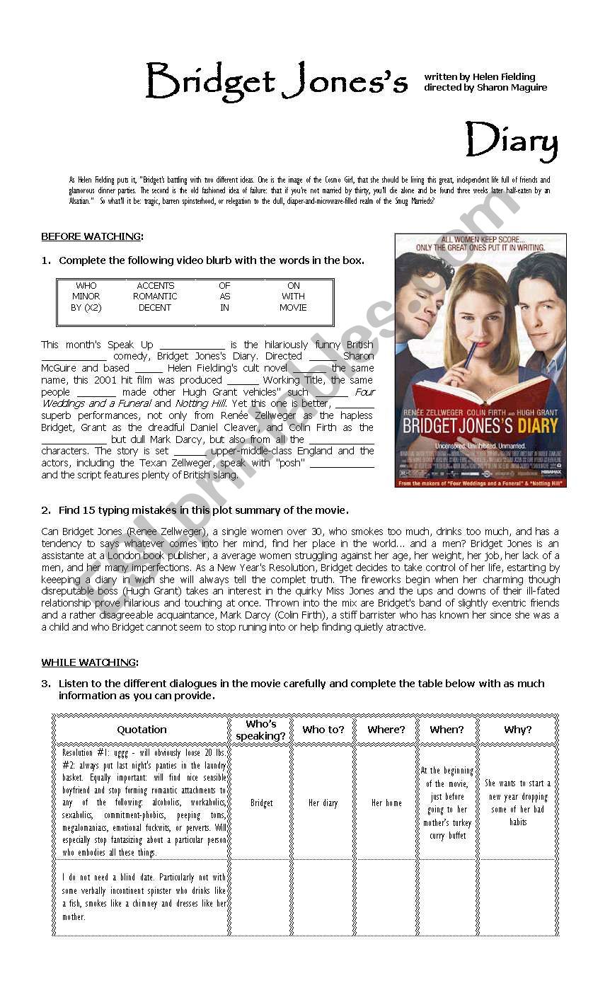 Bridget JonesÂ´s Diary_Movie guide