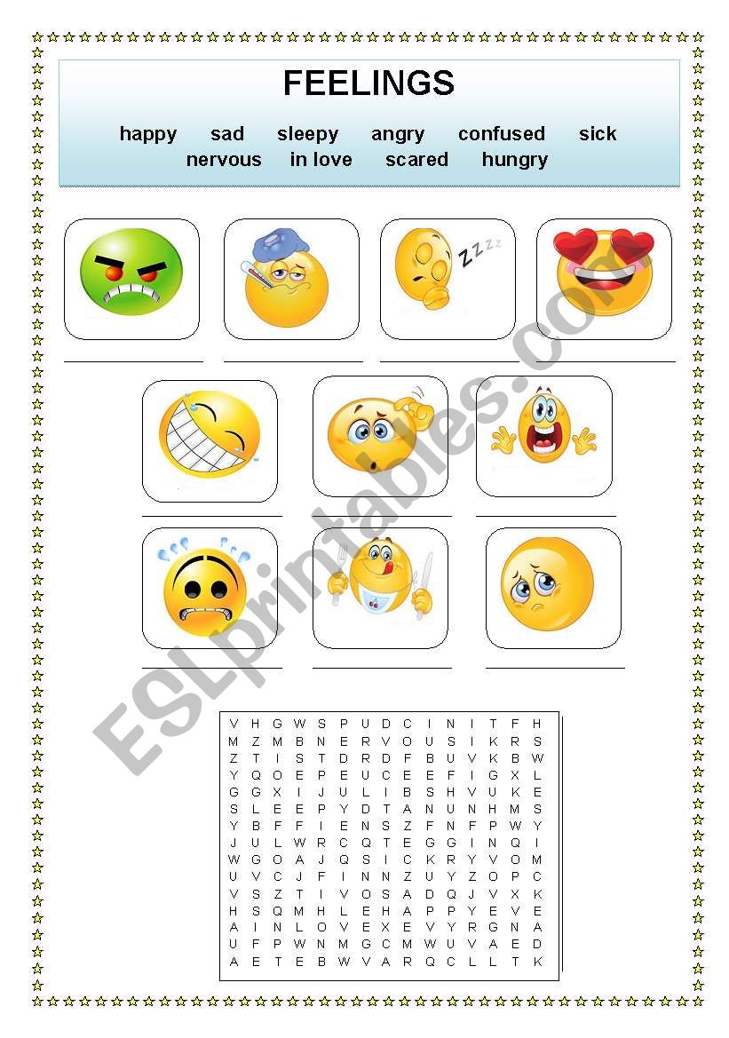 Feelings worksheet