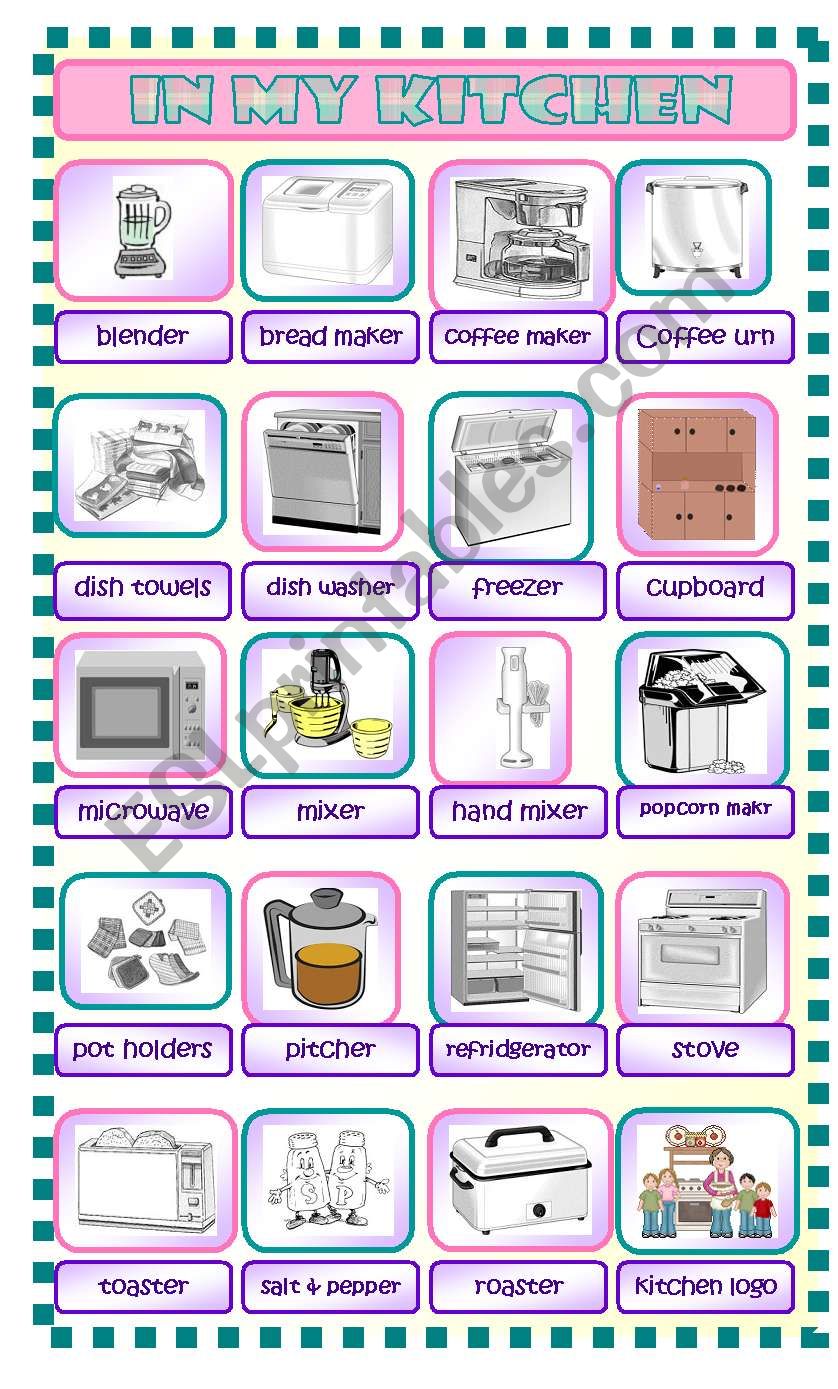 In my Kitchen Part 2 worksheet