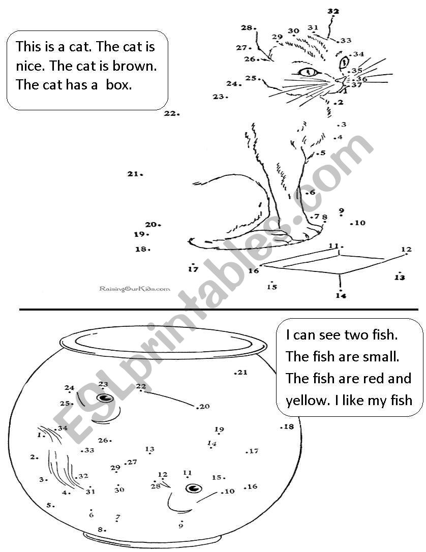 dot to dot {Reading practice} worksheet