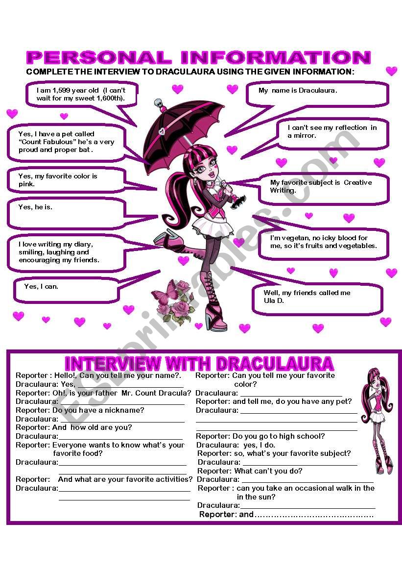 PERSONAL INFORMATION - DRACULAURA