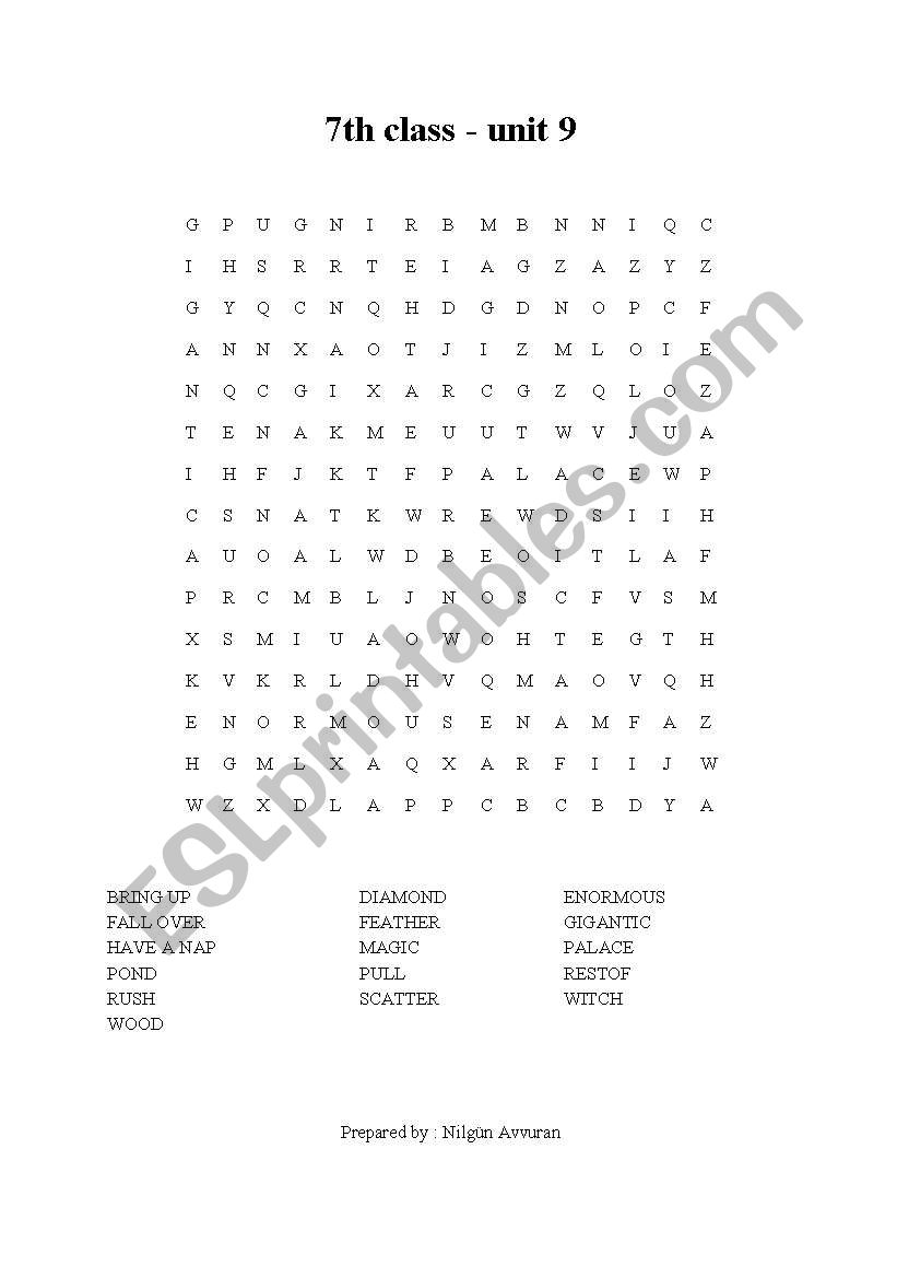 vocabulary puzzle worksheet
