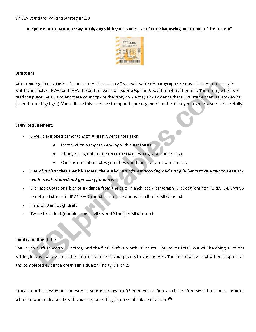 Ways To Win The Lottery Essay Ways To Win The Lottery Essay