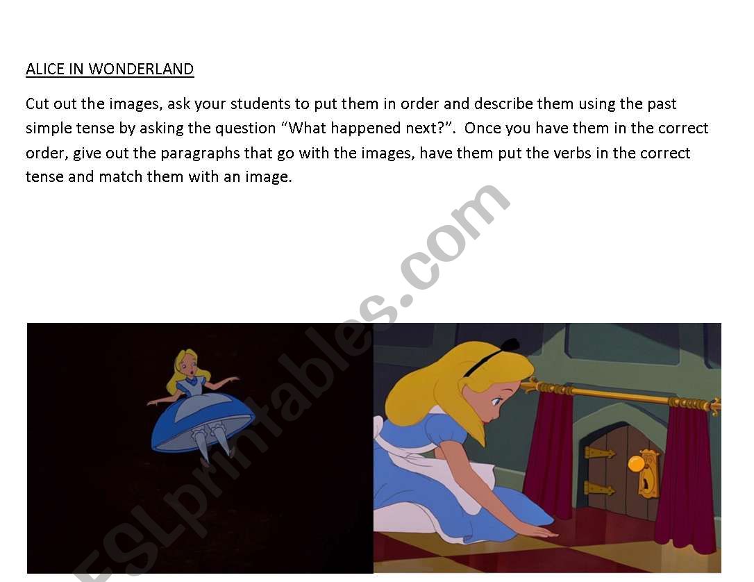 Alice in Wonderland I worksheet