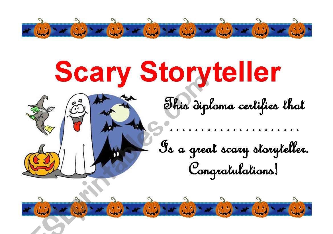 Halloween Diplom worksheet