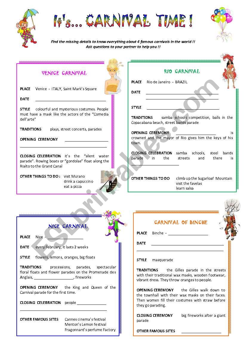 ItÂ´s carnival time ! ( 3 pages )