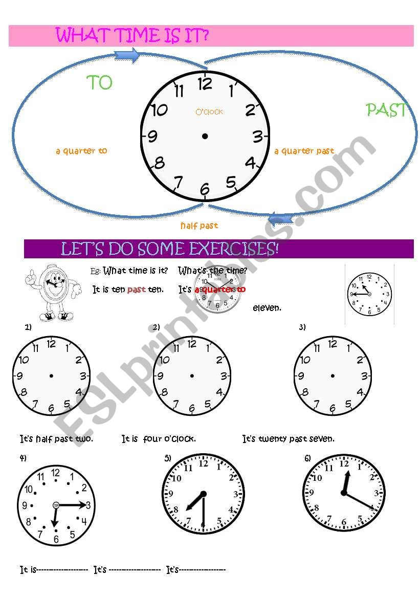 what time is it? worksheet