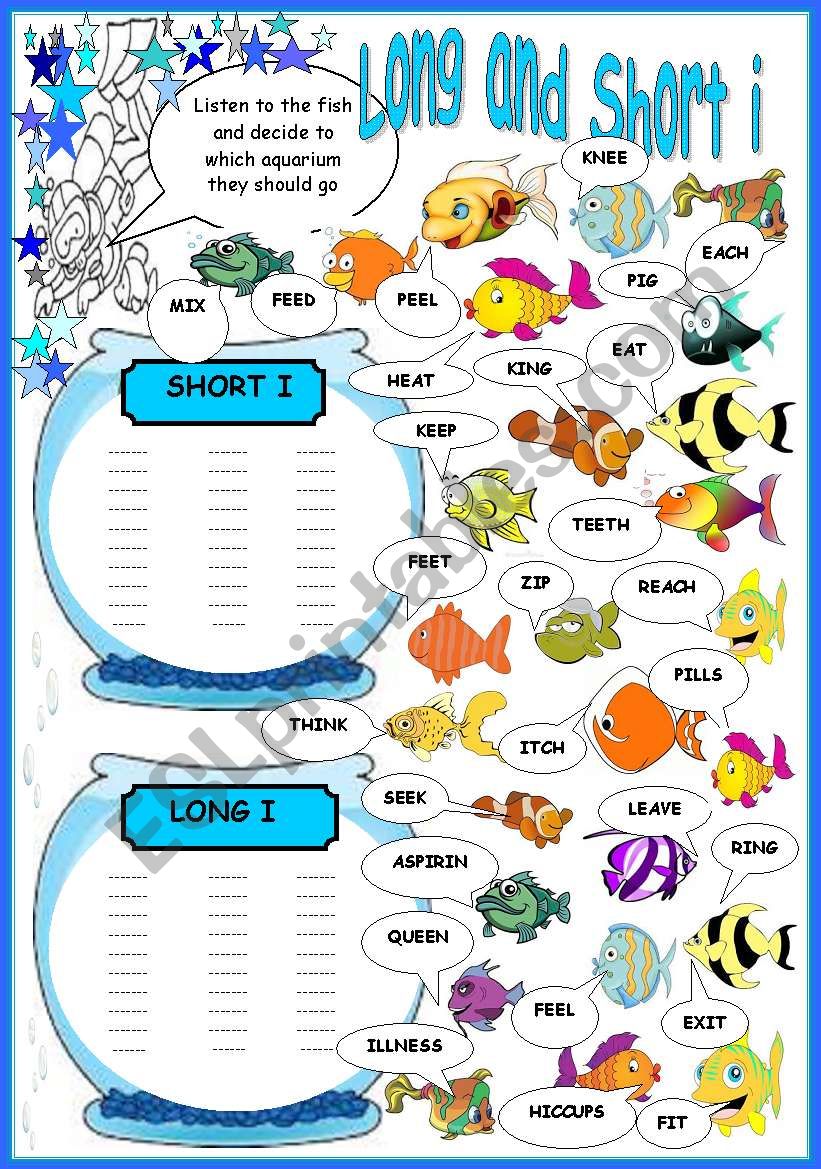 short and long i worksheet