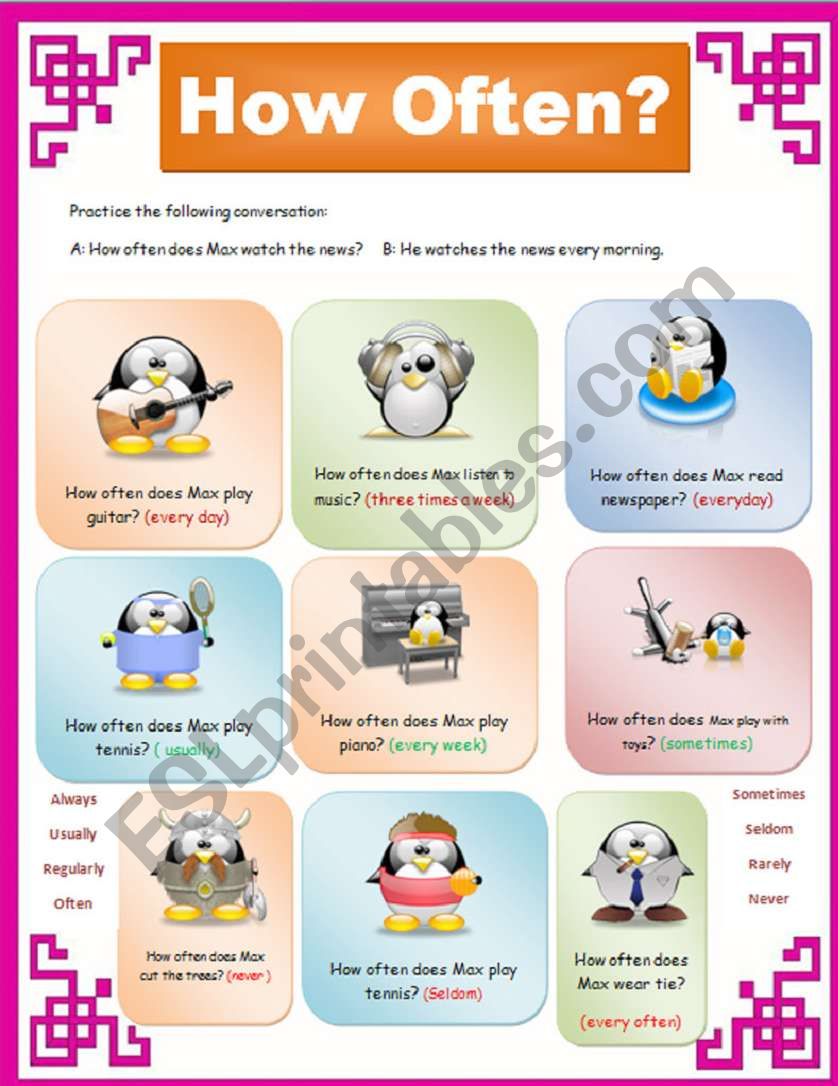 How Often? worksheet