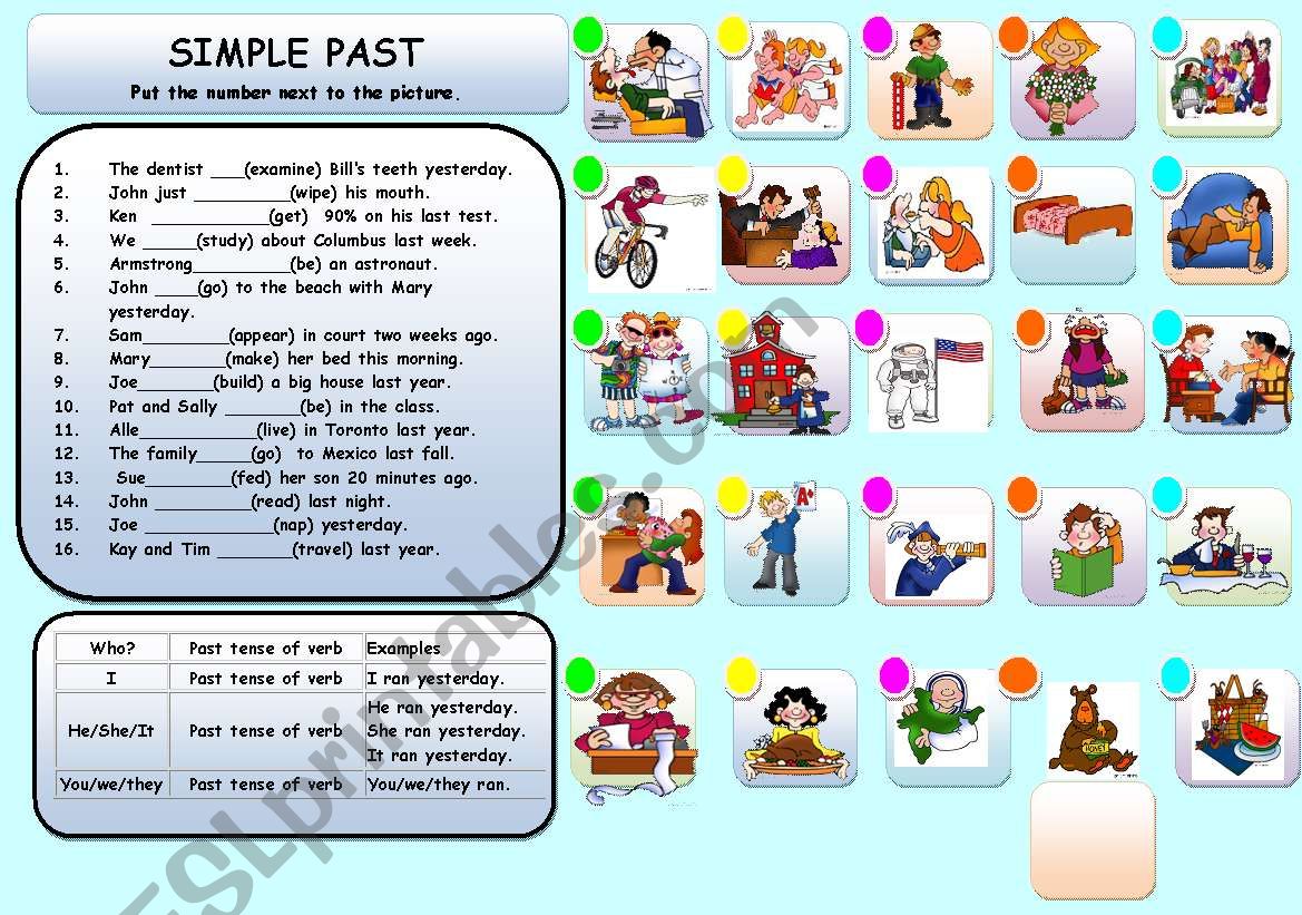 SIMPLE PAST worksheet