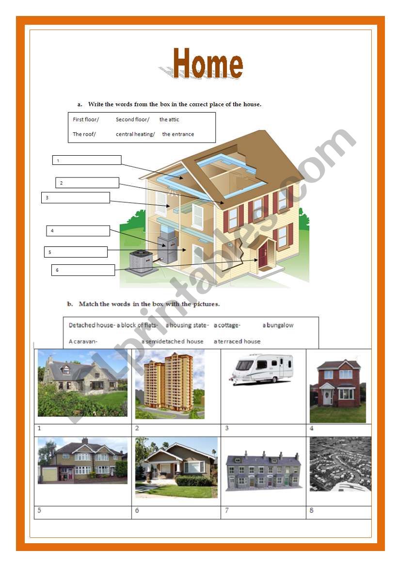 Homes worksheet
