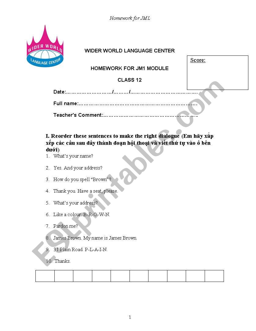 Parts of the body exercises worksheet