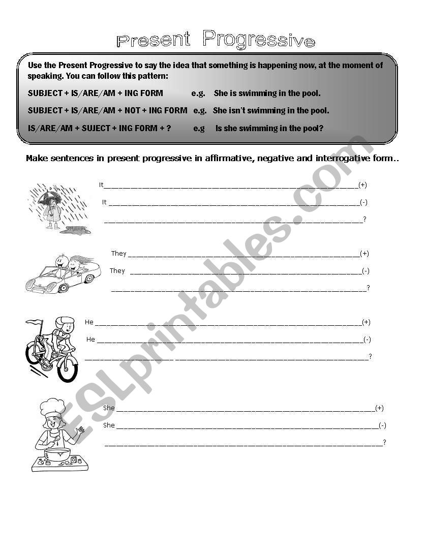 Present Progressive worksheet worksheet