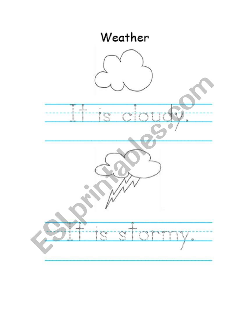Weather It isCloudy, Stormy, There is a rainbow. Today is... ESL