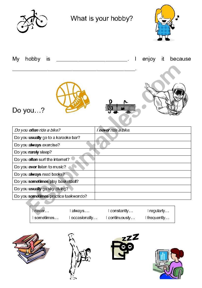 What is your hobby? worksheet