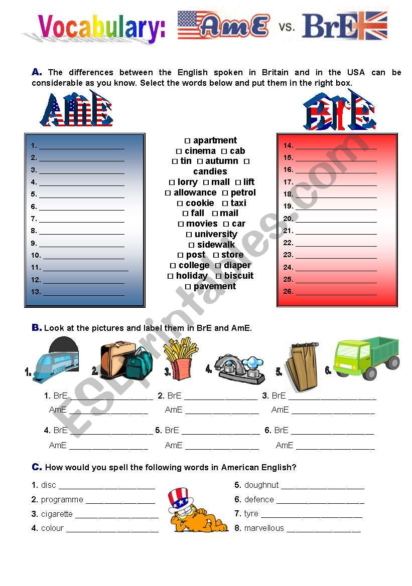 american-english-and-british-english-esl-worksheet-by-atlantis1971