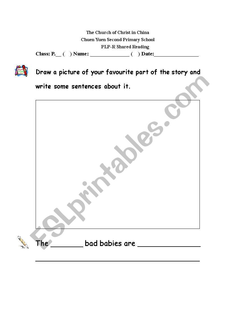 The Bad Babies worksheet