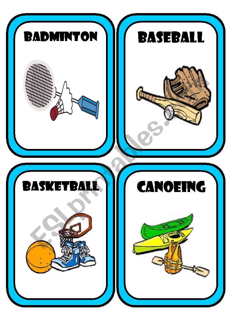 Sports & Equipment worksheet