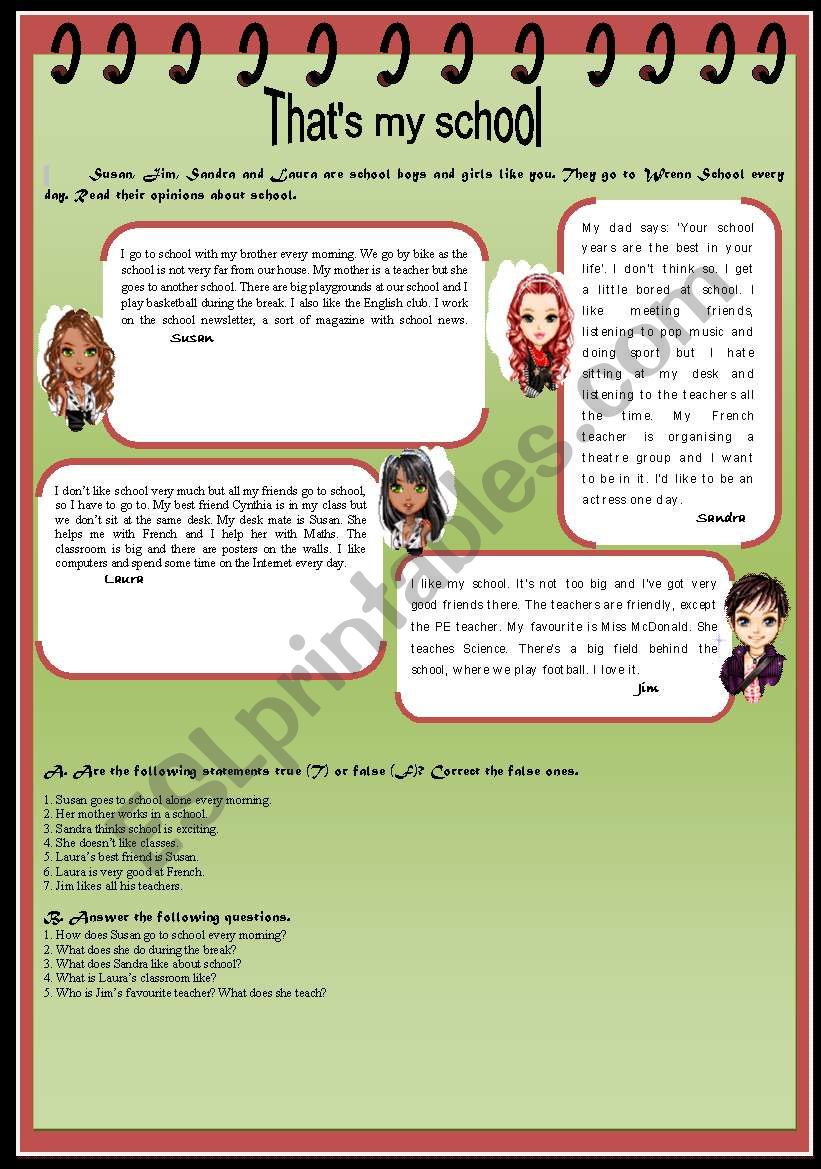 That´s my school! worksheet