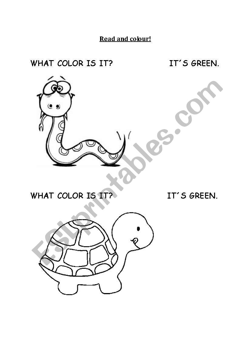 What colour is it? worksheet