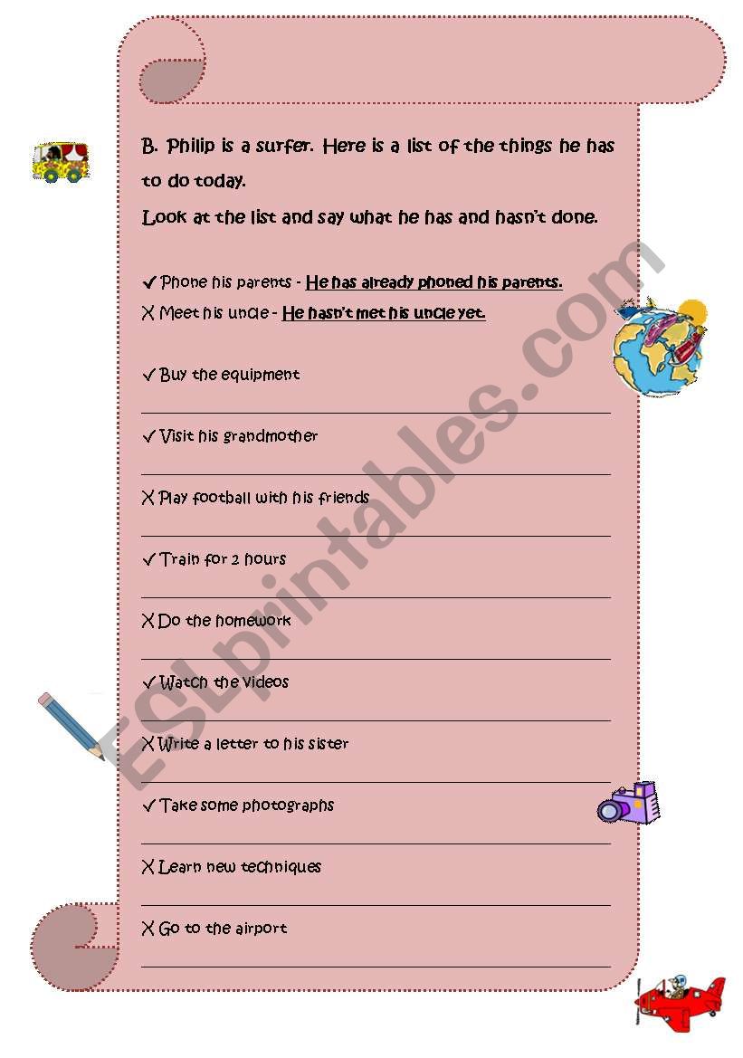 Present Perfect (part 2) worksheet