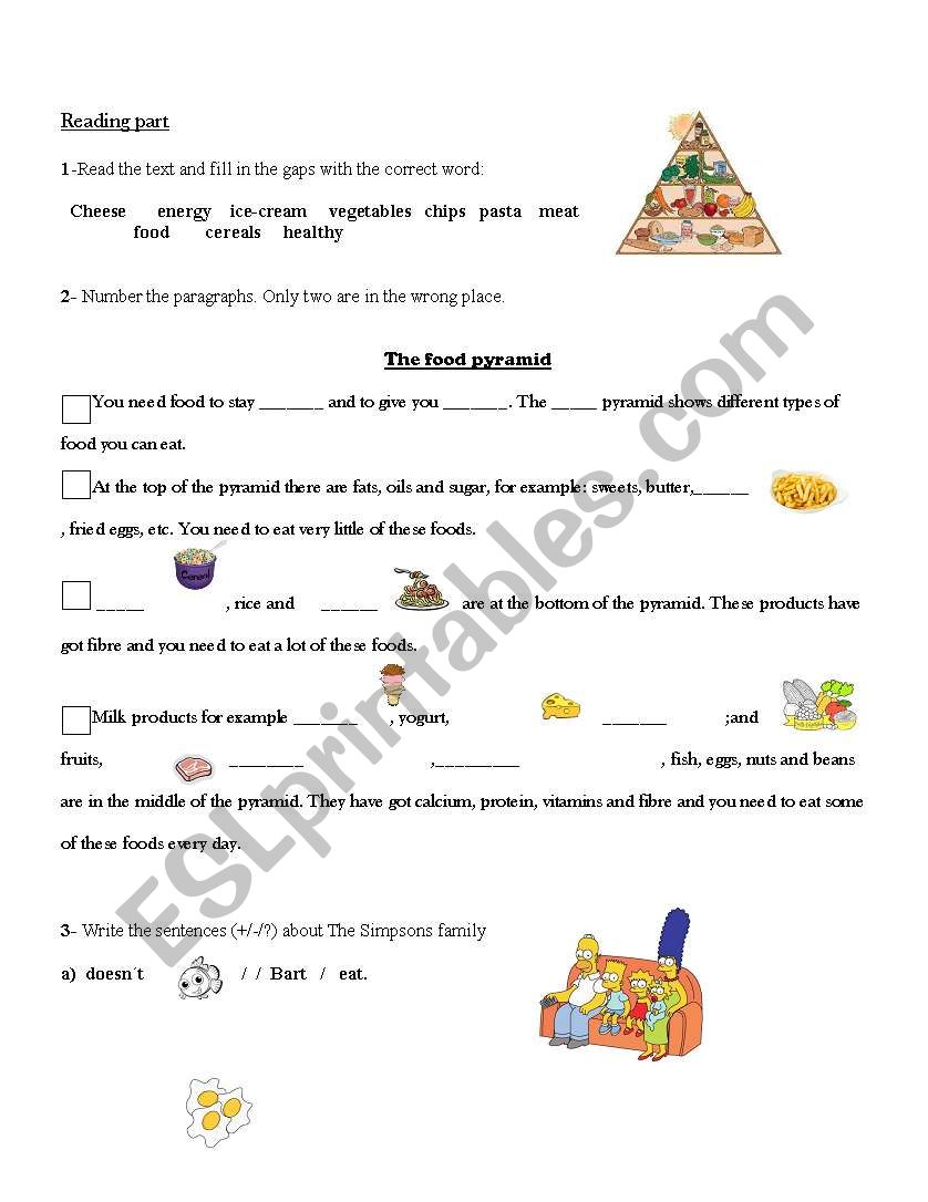 Food worksheet