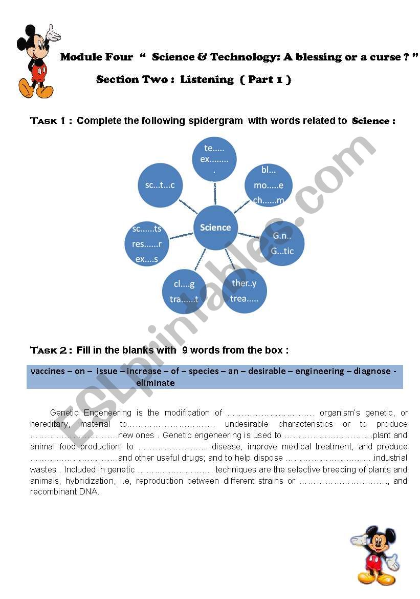 science and technology worksheet