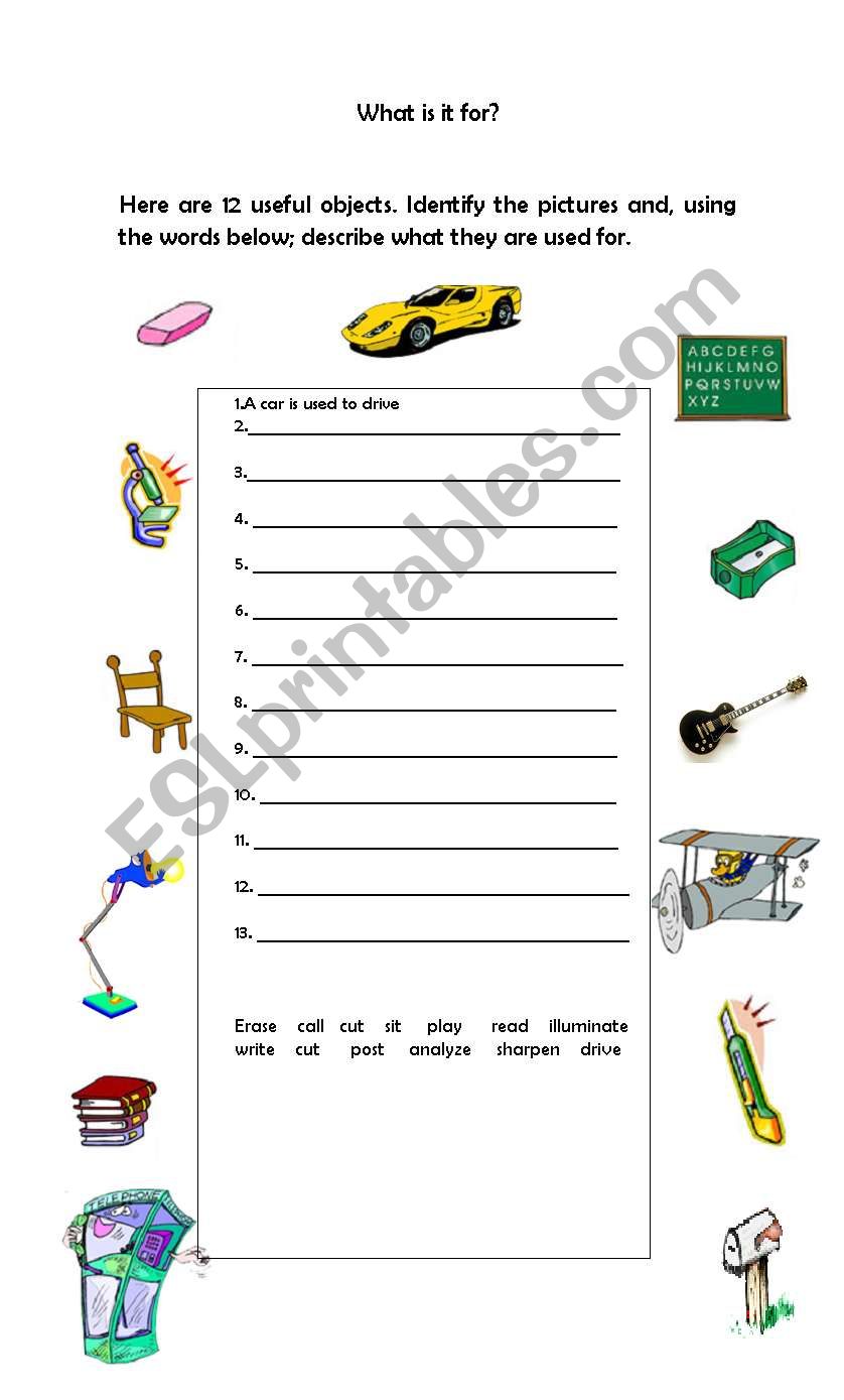 what is it for? worksheet