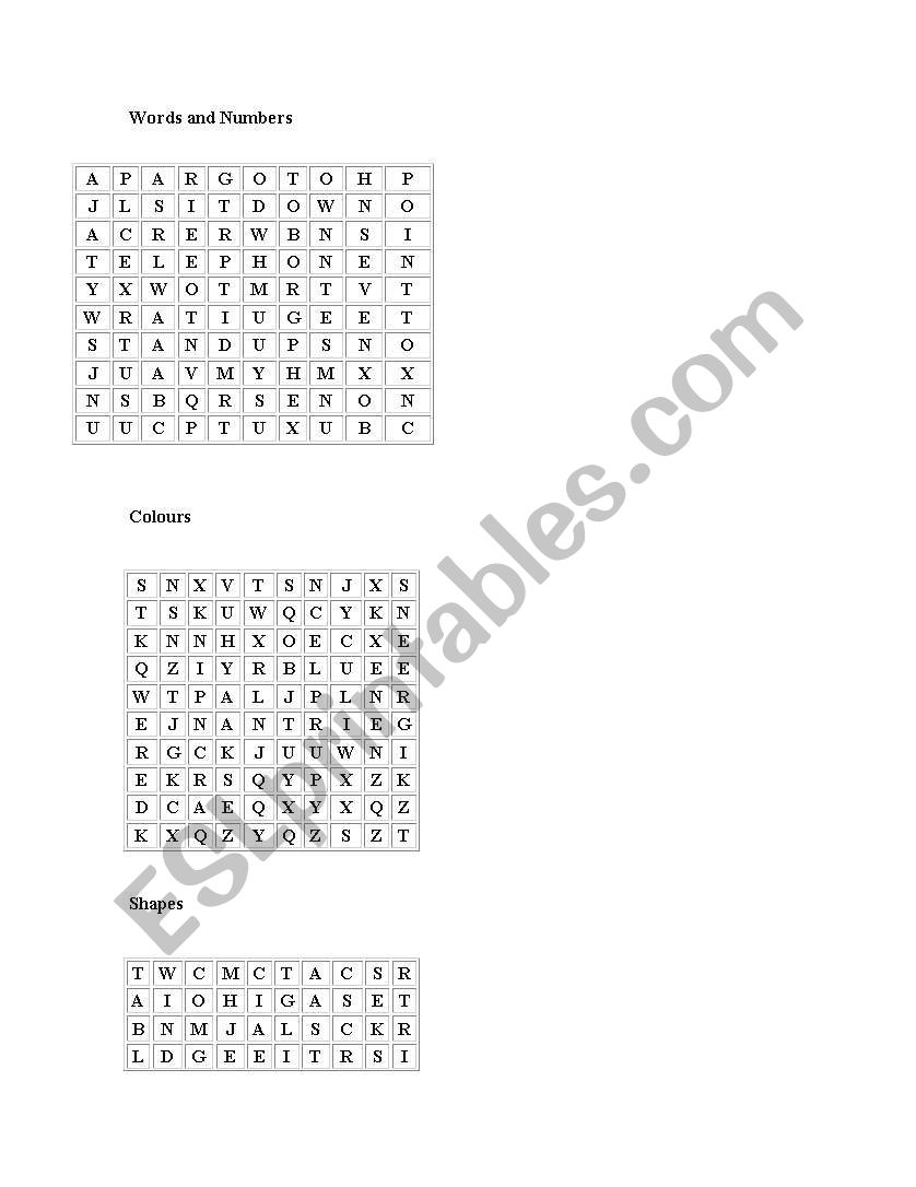 Crosswords Vocabulary worksheet