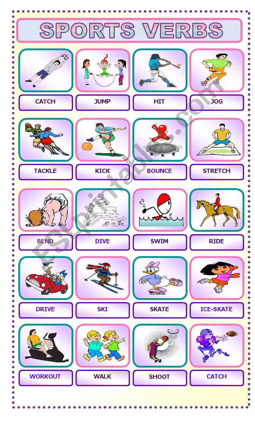 SPORTS VERBS worksheet