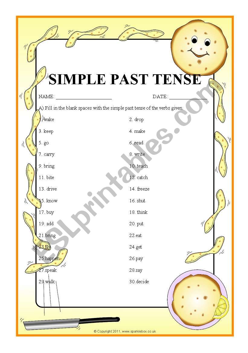 Simple Past Tense worksheet
