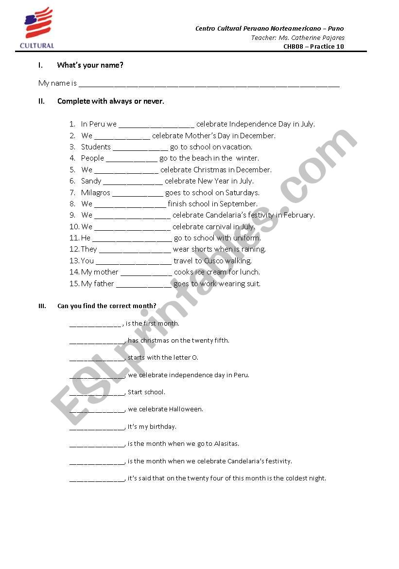 BACKPACK 2 UNIT 8.9 worksheet